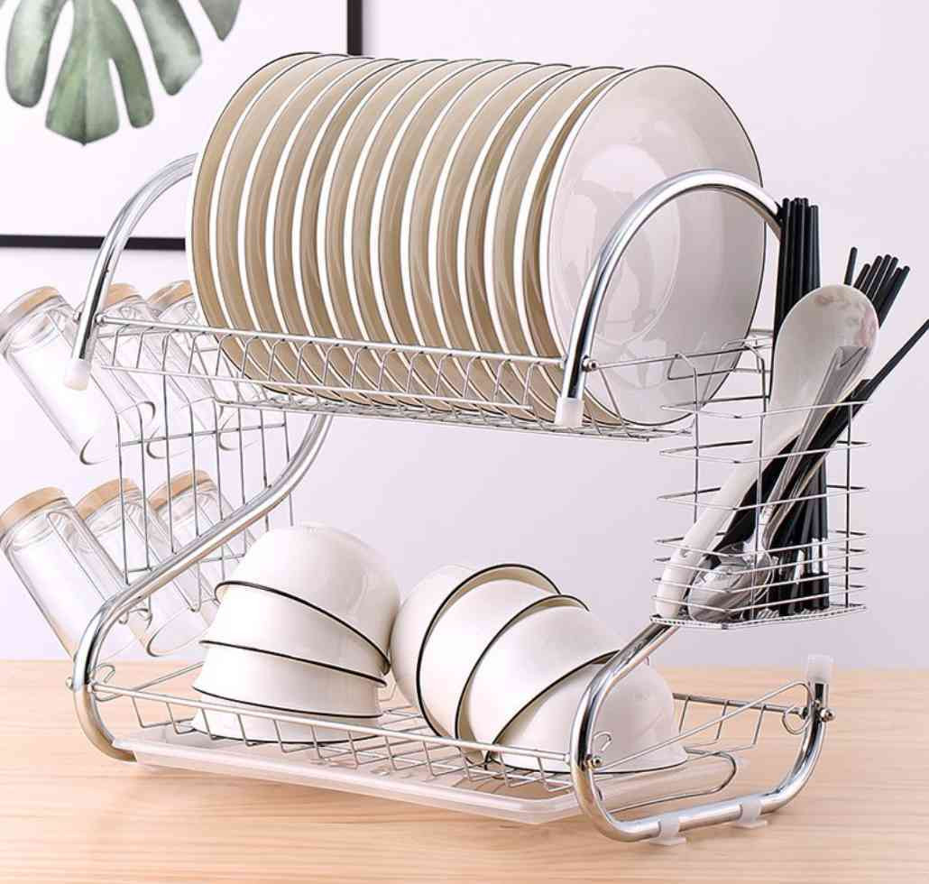 2 Layer Kitchen Dish Rack